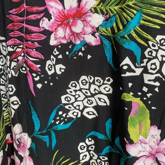 Boho Me Collection Spaghetti Strap High Low Ruffle Hem Floral Maxi Dress small - Picture 9 of 15